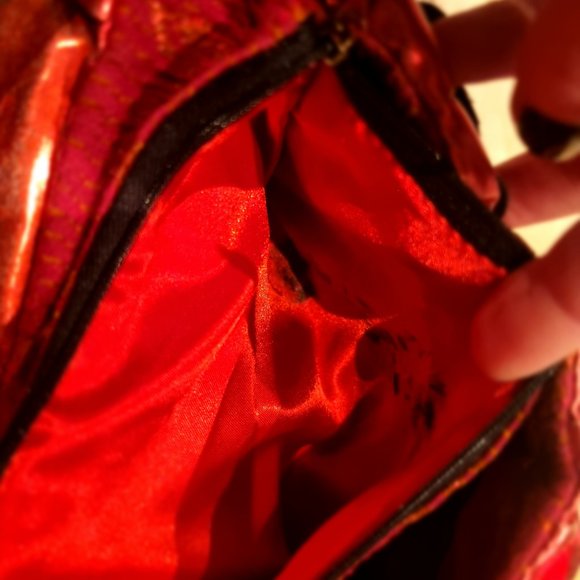 Desigual Cirque du Soleil Red Foil Shoulder Bag - Picture 5 of 6